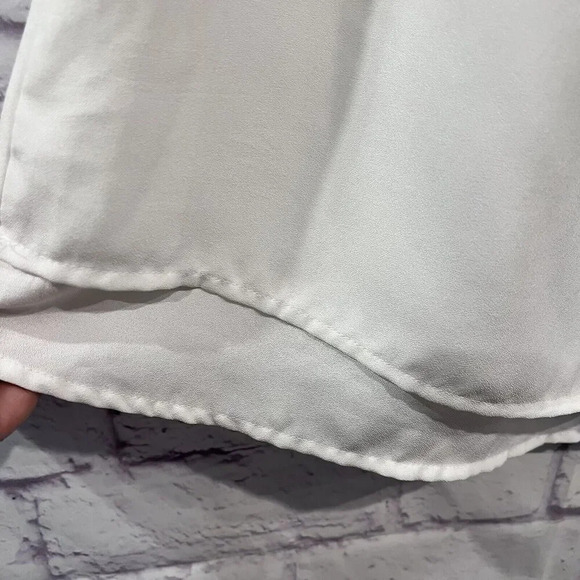 Alessa W Collection Layered V Neck‎ Short Sleeve Blouse Size 14 Business Casual - Picture 6 of 10